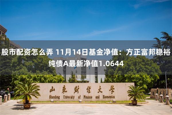 股市配资怎么弄 11月14日基金净值：方正富邦稳裕纯债A最新净值1.0644